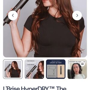 L'BRUSH Hair dryer and traight Tool in Black